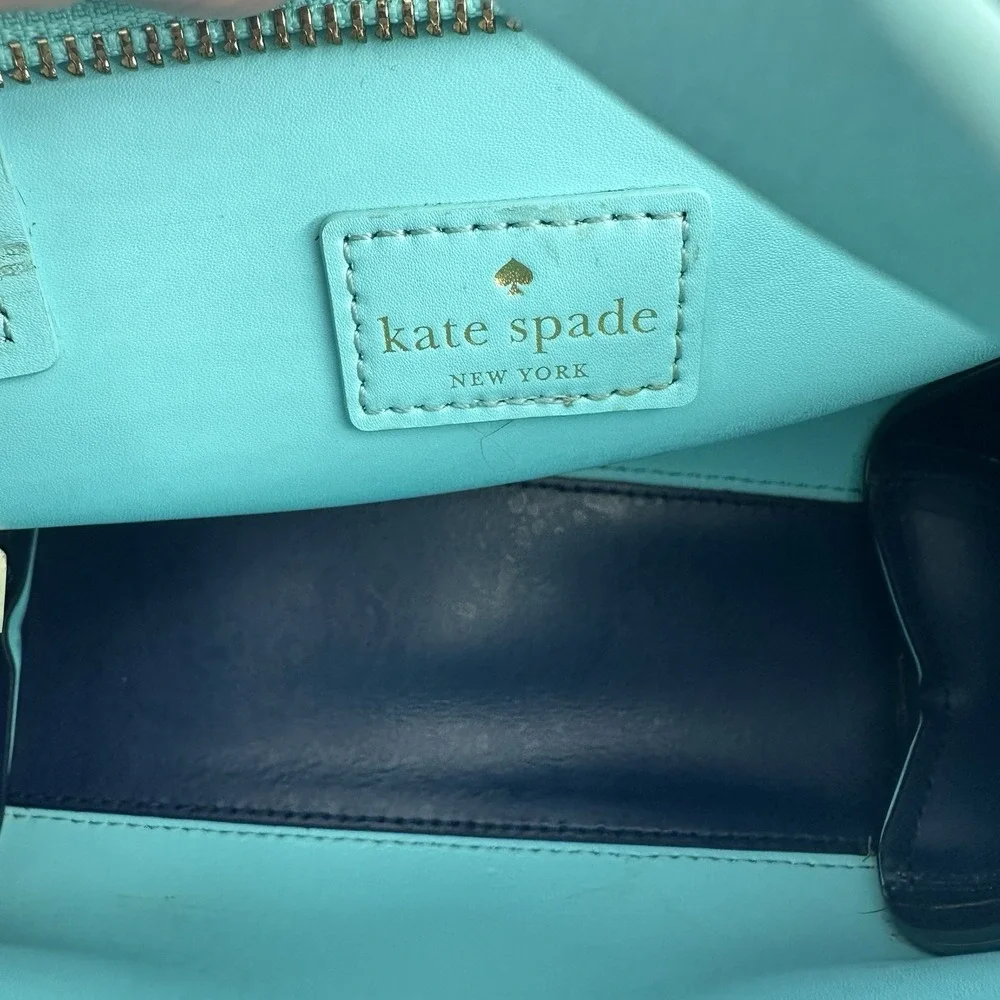 Authentic Kate Spade Light Blue Scalloped Satchel Handbag